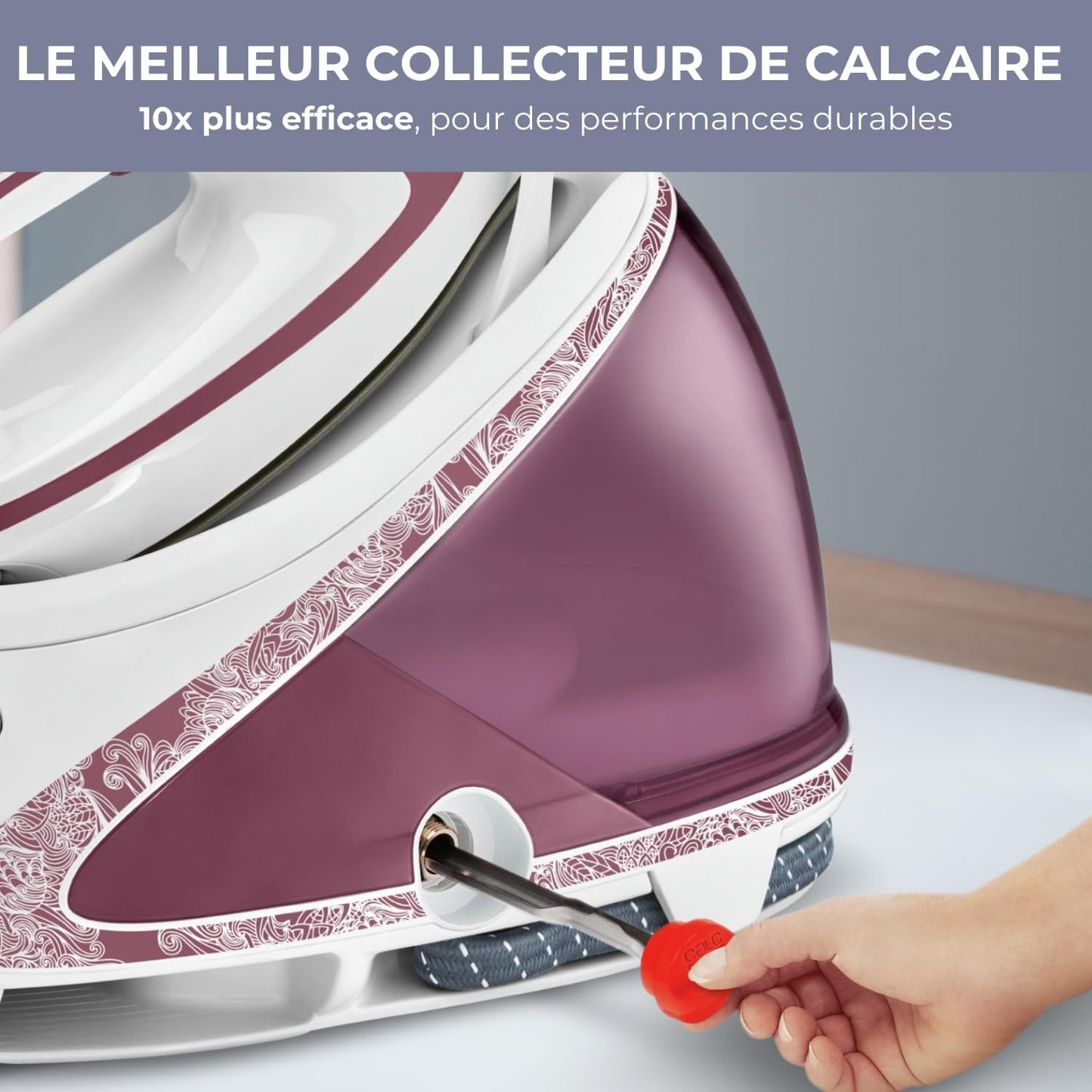 Centrale Vapeur Haute Pression - 7.3 Bars, 2600W, Pressing 490g, Collecteur de Calcaire