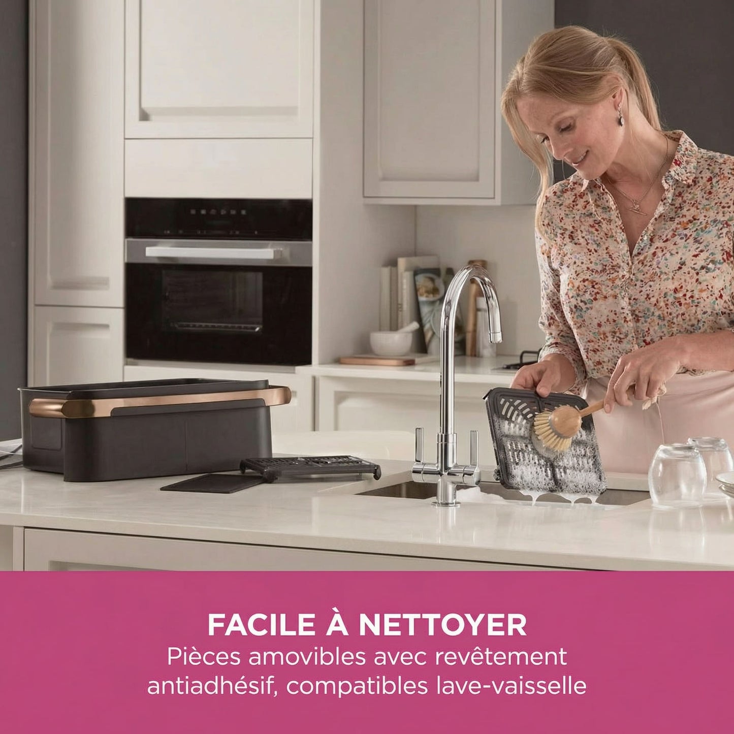 Friteuse Sans Huile Double Zone 10,4L – Air Fryer avec Séparateur Amovible