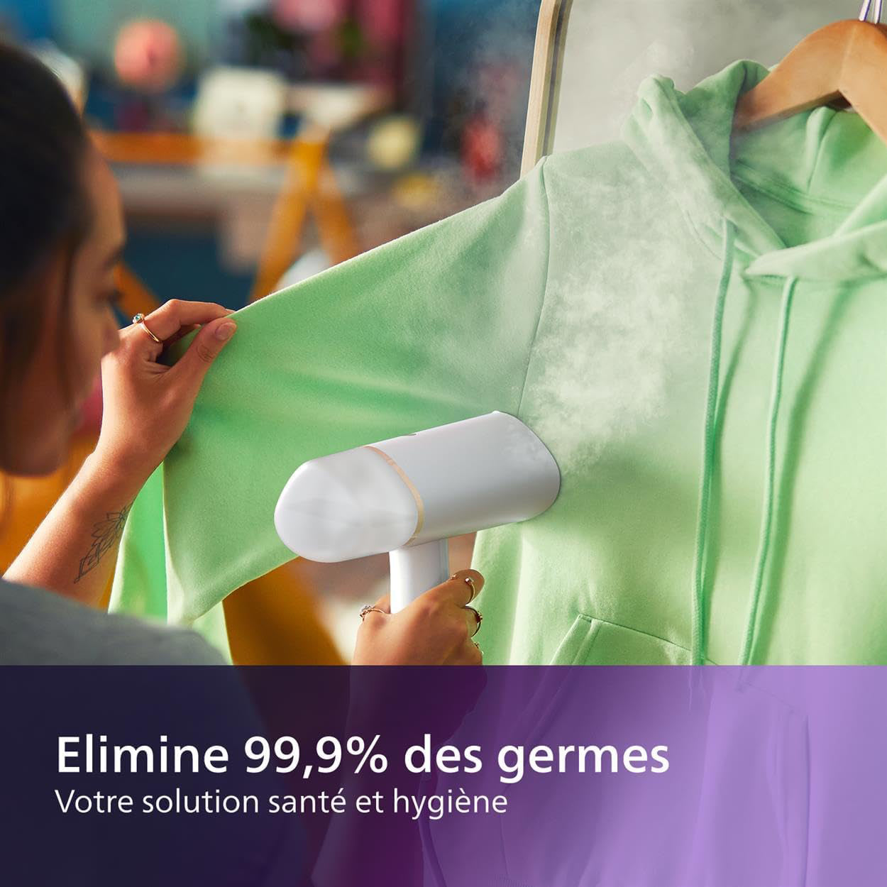 Défroisseur Vapeur à Main Compact - 1000W, Réservoir 120ml