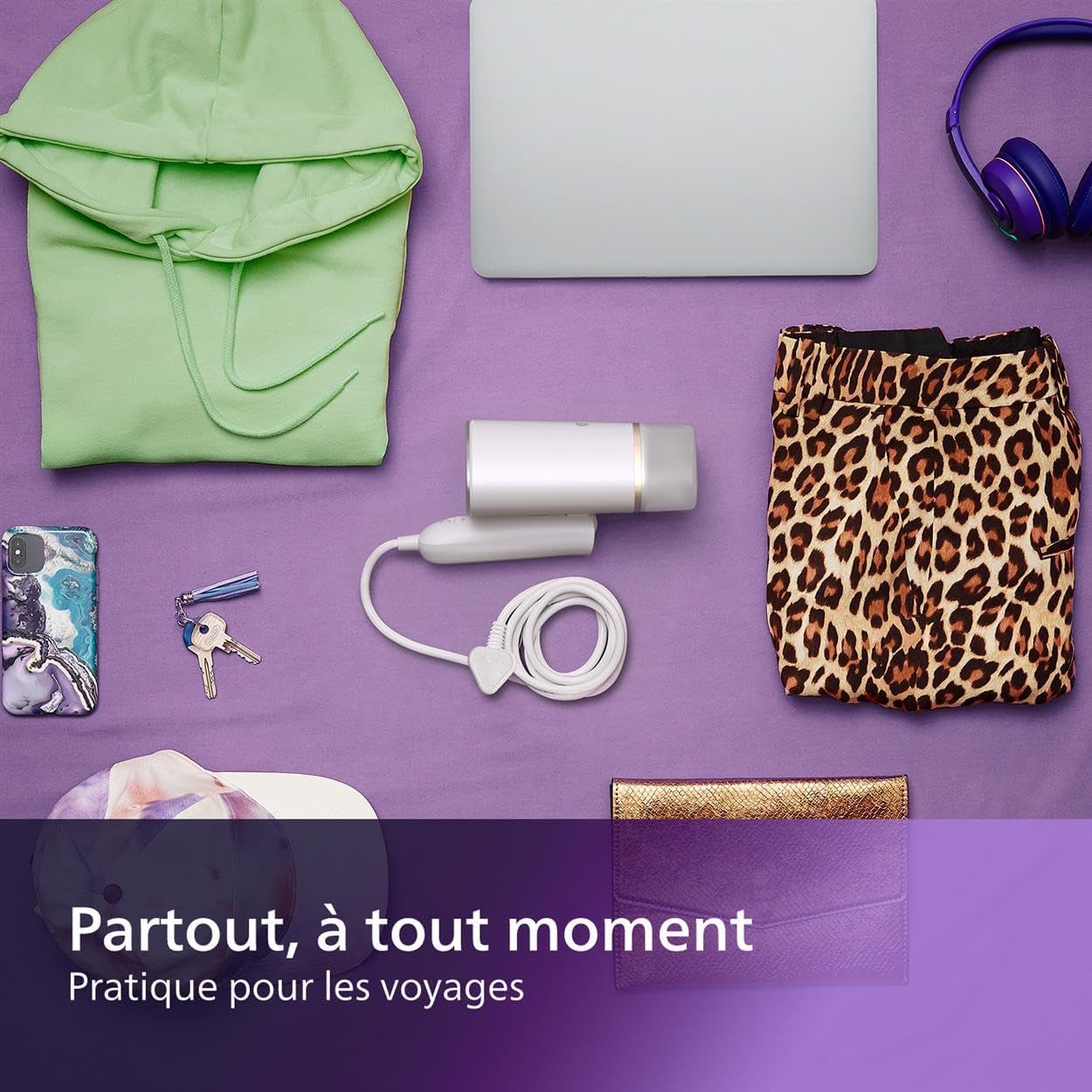 Défroisseur Vapeur à Main Compact - 1000W, Réservoir 120ml