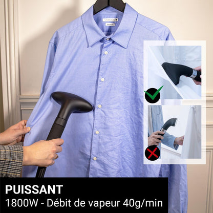 Défroisseur Vapeur Steam Care - 1800W, Vapeur Continue & Réservoir 1,8L