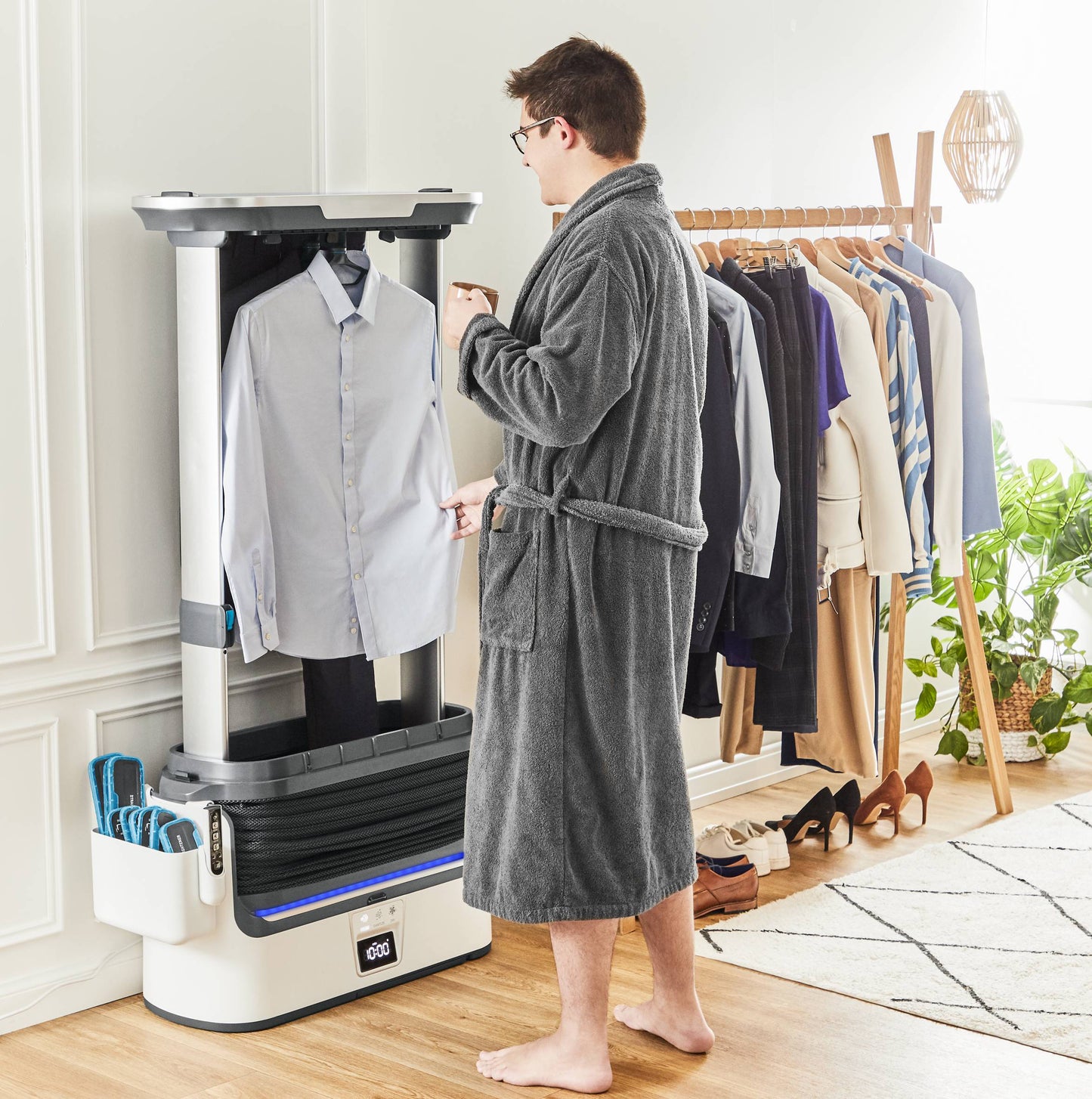 Défroisseur Automatique - Soin du Linge & Désinfection à la Vapeur