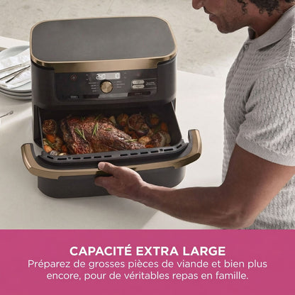 Friteuse Sans Huile Double Zone 10,4L – Air Fryer avec Séparateur Amovible