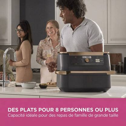 Friteuse Sans Huile Double Zone 10,4L – Air Fryer avec Séparateur Amovible