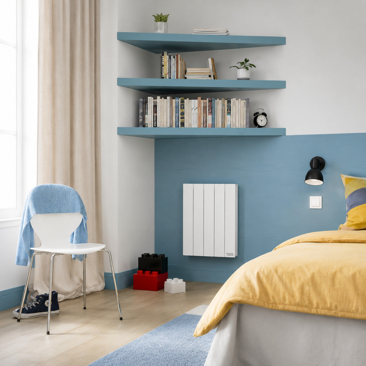 Radiateur Électrique Passion Maison Flow 1000 W – Inertie Fluide – Horizontal Blanc