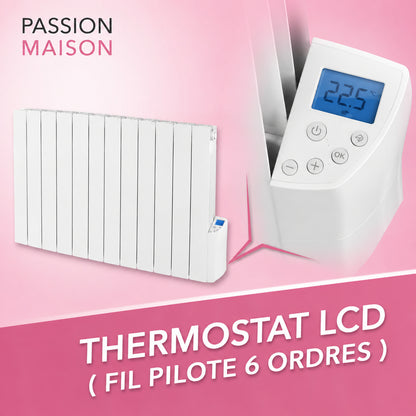 Radiateur Électrique Passion Maison Fusion 2000 W – Inertie Fluide – Horizontal Blanc